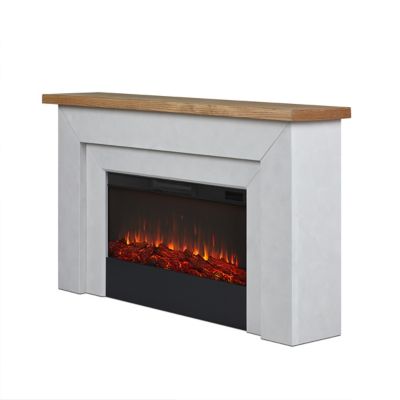 Image showing 5 th Real Flame Malie 68 in. Landscape Electric Fireplace in Venetian Gray