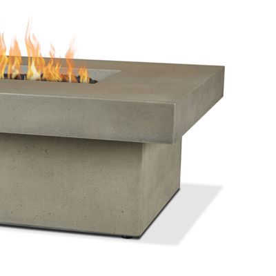Image showing 5 th Jensen Geneva 60 in. Rectangle Concrete Propane Fire Pit Table With Hidden Tank in Dune by Jensen Co.