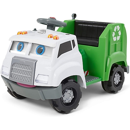 Kid Trax Real Rigs Toddler Recycling Truck Interactive Ride-On Toy, Kids Ages 1.5-4 Years, 6 Volt, Sound Effects