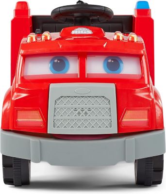 Kid Trax Real Rigs Toddler Fire Truck Interactive Ride-On Toy, Kids ...