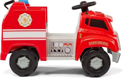 Image showing  Real Rigs Toddler Fire Truck Interactive Ride-On Toy, Kids Ages 1.5-4 Years, 6V, Sound Effects