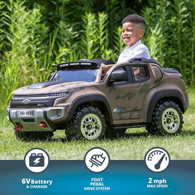 Image showing 5 th Kid Trax Electric Kids Luxury Chevy Colorado Truck Ride-On Toy, 6 Volt, USB and MP3, Remote Control, Ages 3-5 Years