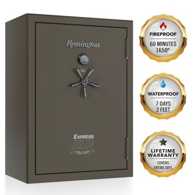 Remington Express XLR 60-Gun Fireproof and Waterproof Gun Safe with Electronic Lock, Graphite Satin Metallic Finish