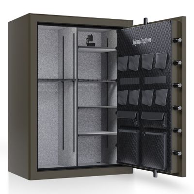 Image showing  60 Gun 25.28 cu. ft. Electronic/Key Lock Express XLR Fireproof & Waterproof Gun Safe, Graphite Satin Metallic Finish