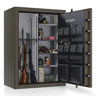 Image showing  60 Gun 25.28 cu. ft. Electronic/Key Lock Express XLR Fireproof & Waterproof Gun Safe, Graphite Satin Metallic Finish