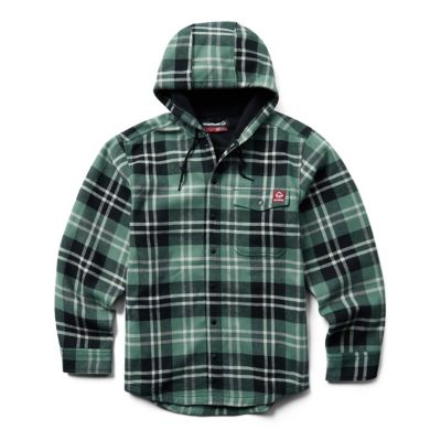 Mens flannel hooded shirt best sale