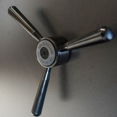 Image showing  36 Long Gun, 4 Handgun 20.09 cu. ft. Electronic/Key Lock Gun Club Fireproof and Waterproof Gun Safe, Black Gloss