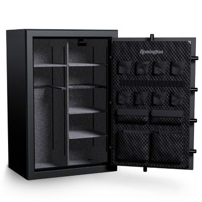 Image showing 6 th Remington 52 Long Gun, 8 Handgun 24.97 cu. ft. Electronic/Key Lock Gun Club Fireproof and Waterproof Gun Safe, Black Gloss