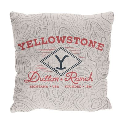 Northwest Yellowstone Topo Map Jacquard Pillow