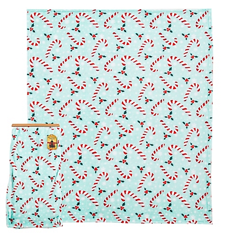 Northwest Candy Cane Snowflakes Silk Touch Throw
