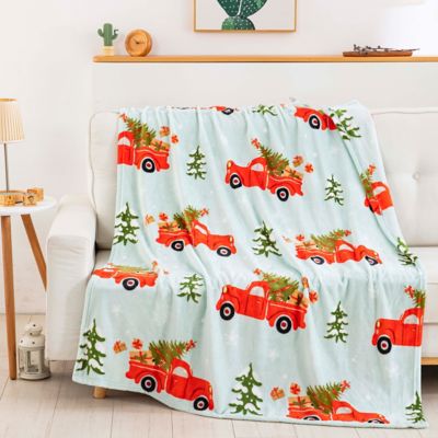 Image showing  Christmas Truck Silk Touch Throw Blanket