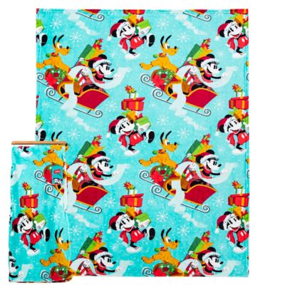 Northwest Disney Mickey Mouse Spreading Cheer Blue Silk Touch Throw