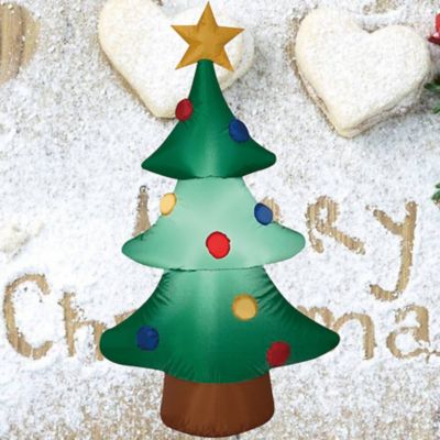 Image showing 8 th SUPERHUNTER 4 ft. Christmas Tree Inflatable Christmas Decoration