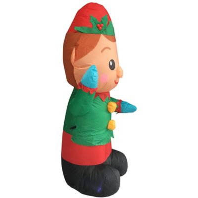 Image showing  4 ft. Elf Inflatable Christmas Decoration