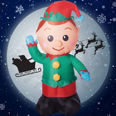 Image showing  4 ft. Elf Inflatable Christmas Decoration