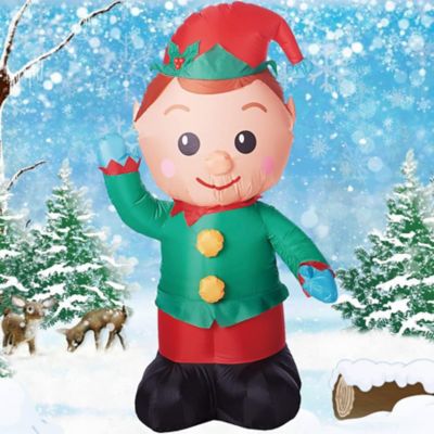 Image showing  4 ft. Elf Inflatable Christmas Decoration