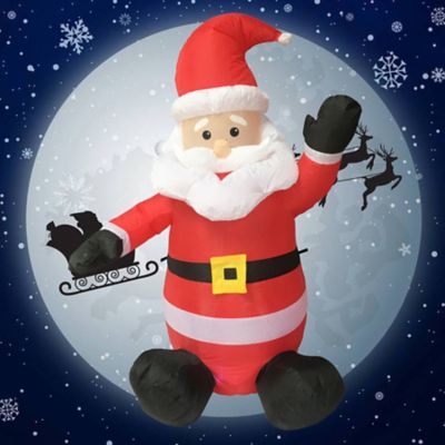 Image showing  4 ft. Santa Inflatable Christmas Decoration