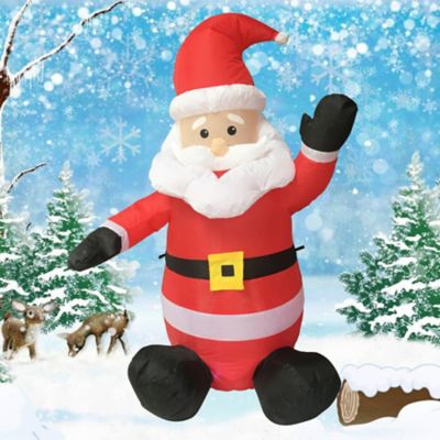 Image showing  4 ft. Santa Inflatable Christmas Decoration