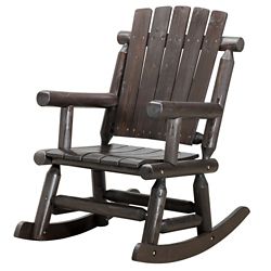 Red Shed 27 in. Stained Log Rocker