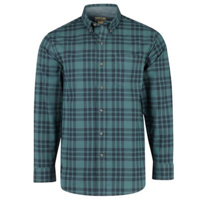 Blue Mountain Men's Oxford Long-Sleeve Button-Down Shirt