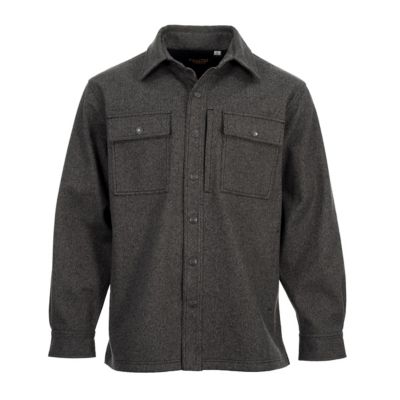 Ridgecut Men's Solid Heavy Flannel Shirt Jacket