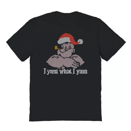 Popeye I Yam Christmas Vacation Christmas T-Shirt Men's T-Shirts