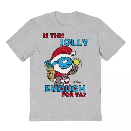 T-shirt Are the Smurfs Merry Enough for Christmas? Men's T-Shirts