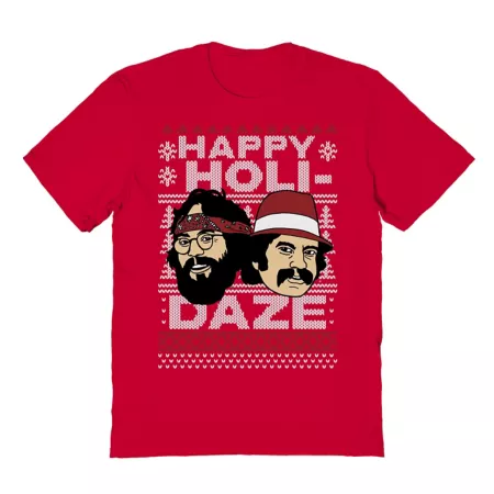 Cheech & Chong Happy Holidaze Holiday Christmas T-Shirt Men's T-Shirts