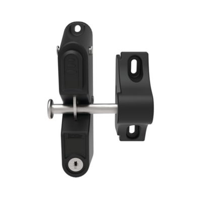 Barrette Outdoor Living Locking Gravity Latch, Black, 1-Sided Key Entry