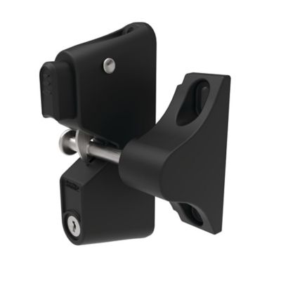 Image showing  Locking Gravity Latch, Black, 1-Sided Key Entry