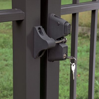 Image showing  Locking Gravity Latch Bronze (Two-Sided Key Entry)