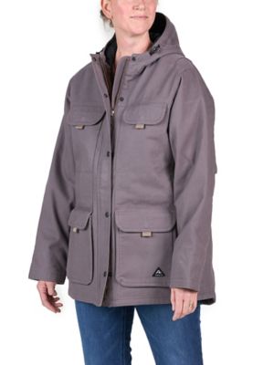 Image showing  Women's Quilted Fleece-Lined Sand Duck Barn Coat
