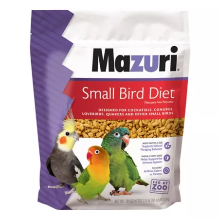 Mazuri Small Bird Food 2.5 lb Bag Pet Bird Seed