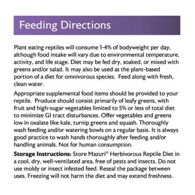 Image showing 6 th Mazuri Herbivorous Reptile Food
