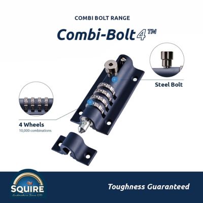 Image showing  Blue Re-Codeable Combination Bolt, 120 mm