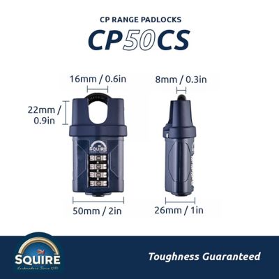 Image showing 5 th Squire 4 Wheel Combination Padlock - Closed Shackle
