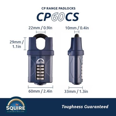 Image showing 5 th Squire 5 Wheel Combination Padlock - Closed Shackle