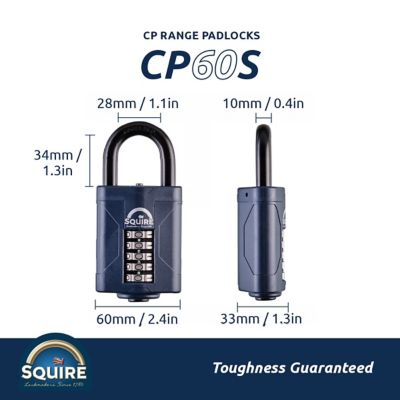 Image showing 5 th Squire 5 Wheel Combination Padlock - Open Shackle