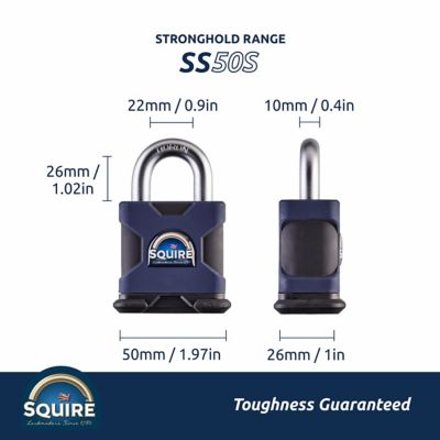 Image showing  Closed Shackle Steel Padlock