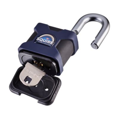 Image showing  Open Shackle Steel Padlock