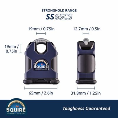 Image showing  Closed Shackle Steel Padlock, 65 mm