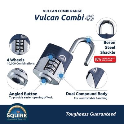 Image showing  Combination Padlock - Open Shackle