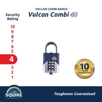Image showing 5 th Squire Combination Padlock - Open Shackle