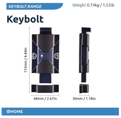 Image showing  Weatherproof Locking Bolt - Key Operated