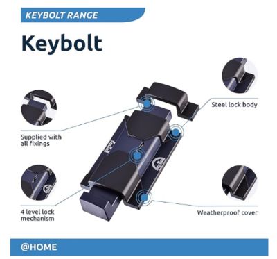 Image showing 5 th Squire Weatherproof Locking Bolt - Key Operated