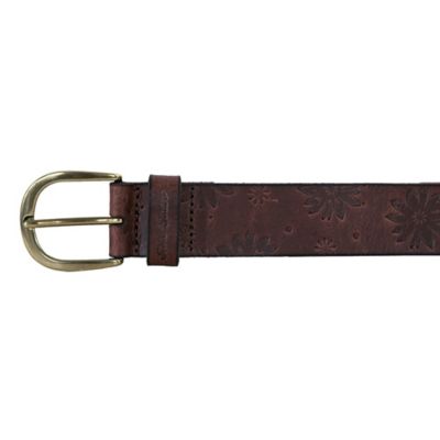 Image showing  Women's Floral Tooled Leather Belt,