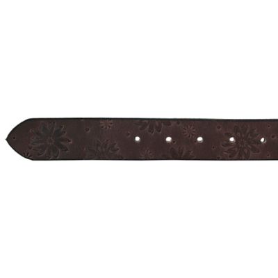 Image showing  Women's Floral Tooled Leather Belt,