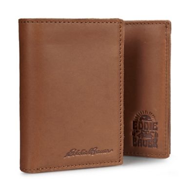 Image showing 7 th Eddie Bauer Men's Outdoor Leather Trifold
