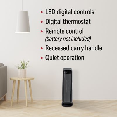 Image showing  23 in. 1500/900W Oscillating Digital Ceramic Tower Heater