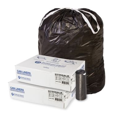 All-Pro Industrial Draw-Tape Liners, 55 gal., 1 mil